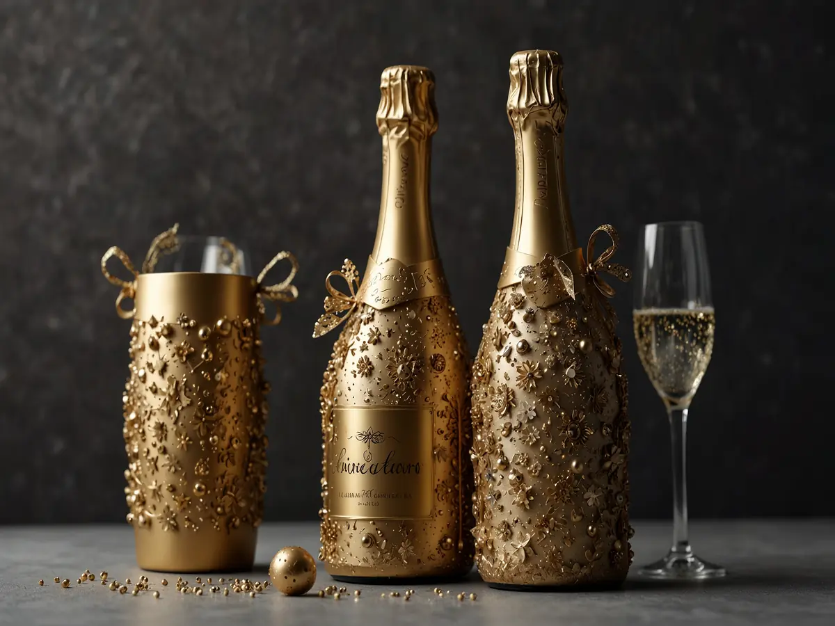 Riciclo Creativo: Trasforma la Tua Bottiglia di Champagne in un Elegante Ornamento per Capodanno
